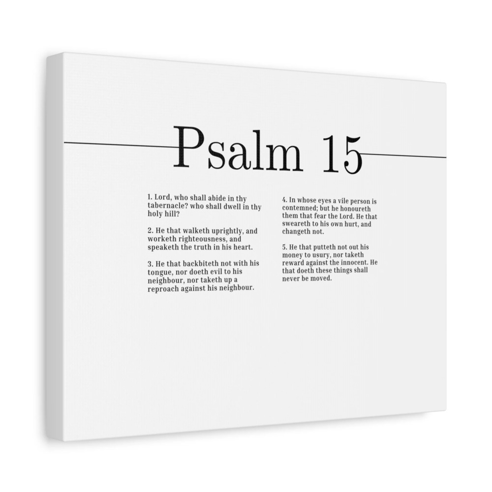 Scripture Canvas The Truth In His Heart Psalm 15 Christian Wall Art Bible Verse